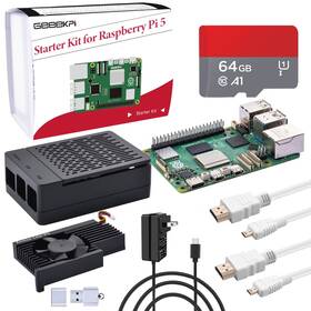 52pi 639394229744 Starter Kit For Raspberry Pi 5 8gb Ram 64gb Storage Abs Case With Armor