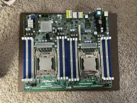 Epzc612d16fm-n Asrock Rack Motherboard 2 Intel Xeon E5-2680v4 Cpus Noctua Cpu Coolers