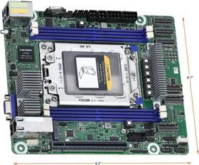 Asrock Romed4id-2t Rack Proprietary Deep Mini-itx Server Motherboard Socket Sp3