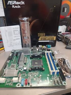 Asrock X570d4u-2l2t Sv Mb Amd Ryzen Max128gb Ddr4 Pcie Micro-atx Retail Used
