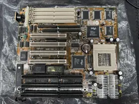 M101 Chaintech 903864671124 5vgm Socket 7 Motherboard 3x Isa 4x Pci Recapped And Tested