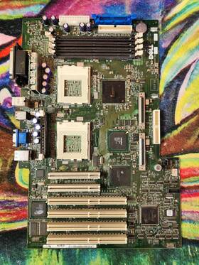 Dell 1h734 Motherboard 2x Socket 370 Sdram Pci Pci-x For 1400sc Poweredge