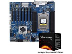 Gigabyte 9hmc62g40mr-hn13 Bundle Deal Mc62-g40 Motherboard With Amd Threadripper Pro 5995wx Cpu