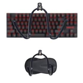 Pmsanzay 750076109670 Pack Of 2 Keyboard Mouse Wall Mount Holder Rack - Black