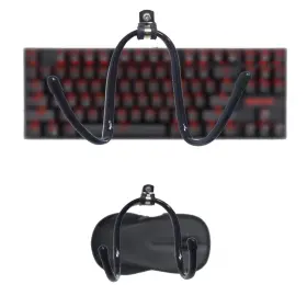 Pmsanzay 750076109670 Pack Of 2 Keyboard Mouse Wall Mount Holder Rack - Black