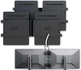 Screenbuddy 4270002291720 Set Of 2 Magnetic Connection For Your Screens Suitable All Computer