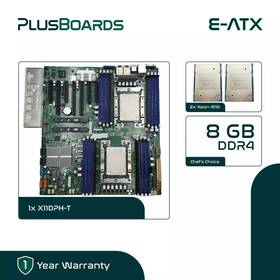 Supermicro Mbd-x11dph-t X11dph-t Lga 3647 E-atx Motherboard With 2x Xeon 4110 And 8gb Ddr4 Memory