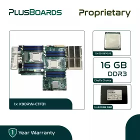 X9drw-ctf31 Supermicro 2011 Server Motherboard 2x E5-2670 V2 16gb Ddr3 240gb Ssd