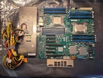 Supermicro X10DRH-CLN4-SM005 Motherboard + Two Cpus Psu Io Shield *read* Used. Price: $130.00.