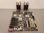 Dell T7400 Motherboard 0RW199 W/ Dual Xeon Cpu's E5405 2.0GHZ. Slbbp **tested Used. Price: $80.00.