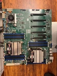 Supermicro X10DRG-Q Dual Xeon LGA2011-3 DDR4 Server Motherboard W/heatsinks Used. Price: $199.00.